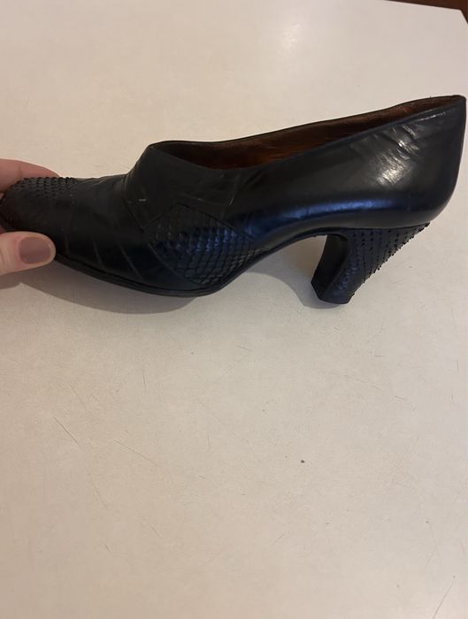 Pantofi vintage de lux din piele de sarpe perioada interbelica