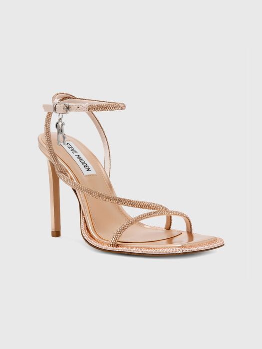 STEVE MADDEN оригинални златисти сандали на ток с камъни