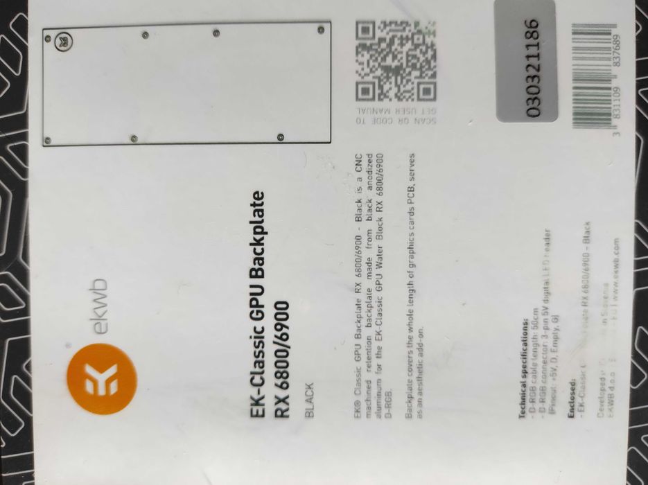 Продавам EKWB RX6800 / RX6900XT