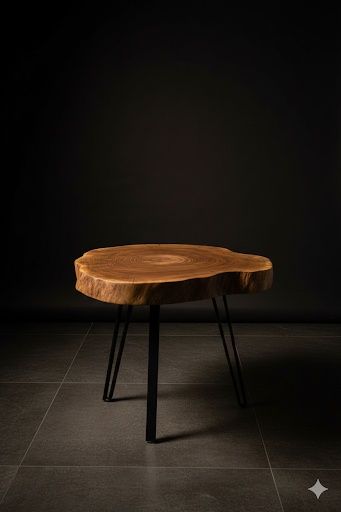 Masă Dining Lemn Masiv Nuc / Stejar - Picioare Fontă sau Custom