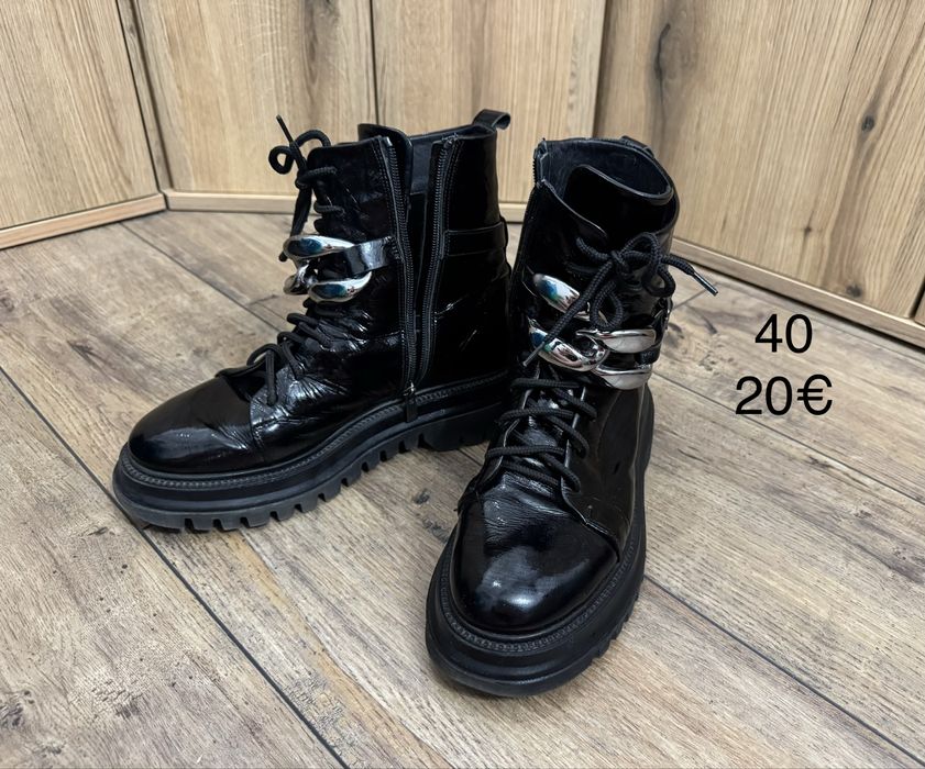 Боти естествена кожа като нови, размер 40