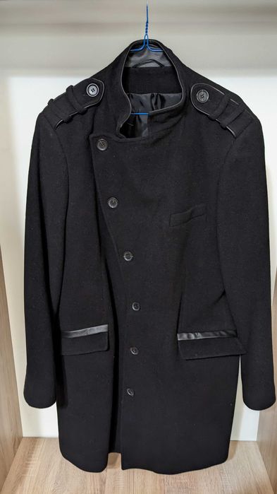 Palton lung negru elegant