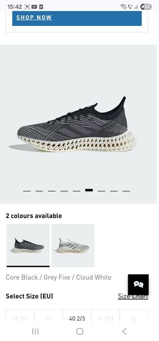 Adidas 4DFWD X Strung nr. 39 1/3,40,40 2/3