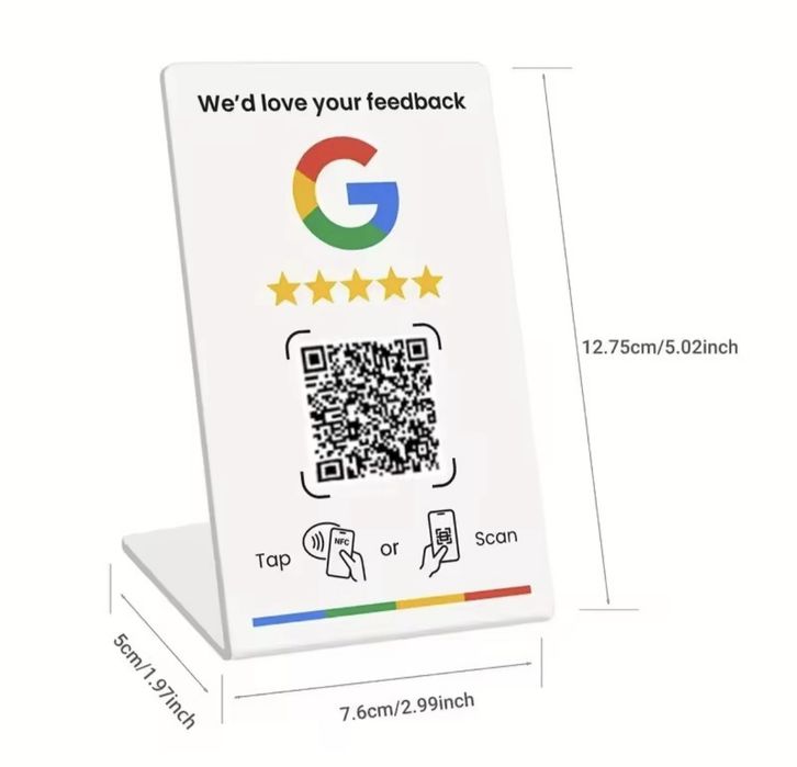 Card NFC + Cod QR pentru Recenzii Google