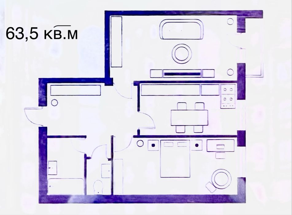 Продается квартира 2 комнатная Сергели.