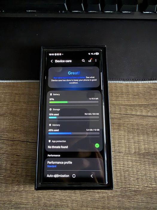 Samsung Galaxy S23 Ultra 512GB Black - Отлично състояниe + подарък кейс