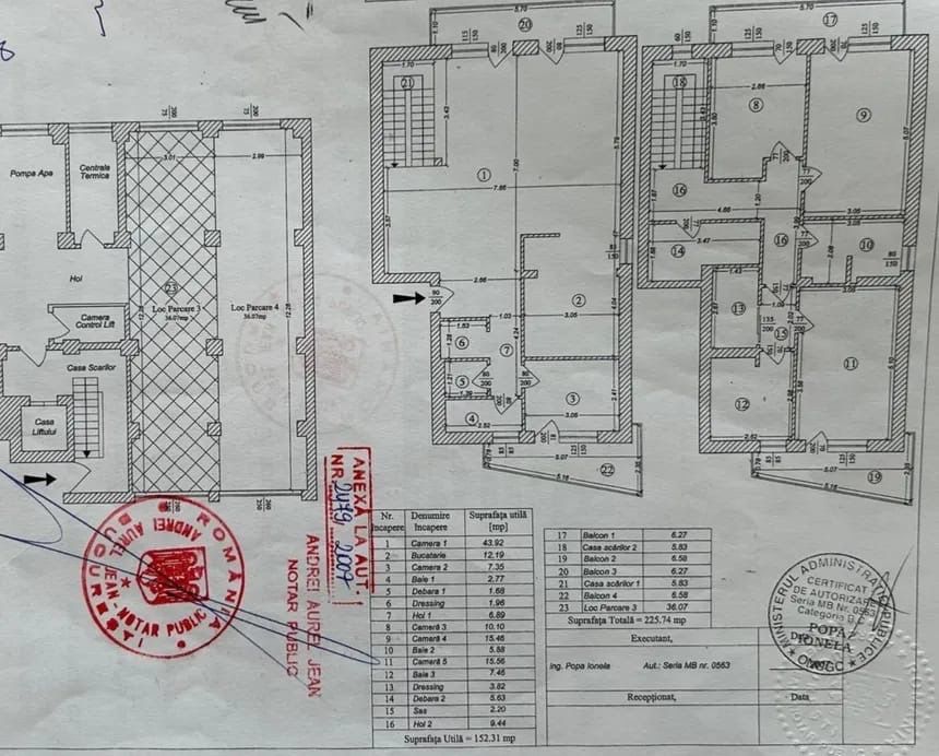 Herastrau Duplex 5 cam 225m plus 2 locuri parcare