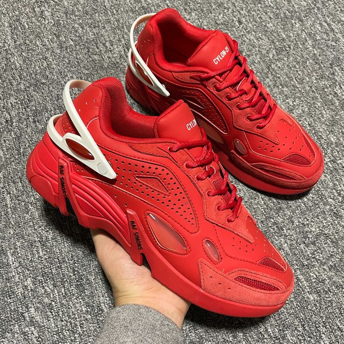 Raf Simons Cylon-21 sneakers, size 43–44, black, red, and other colors