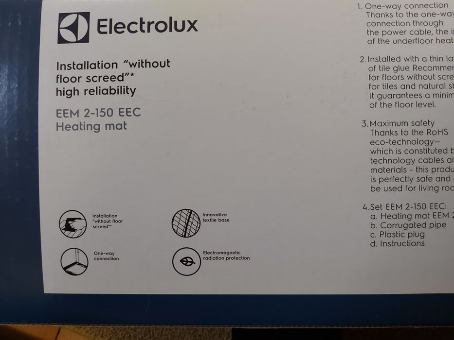 Covor încălzire în pardoseala Electrolux
