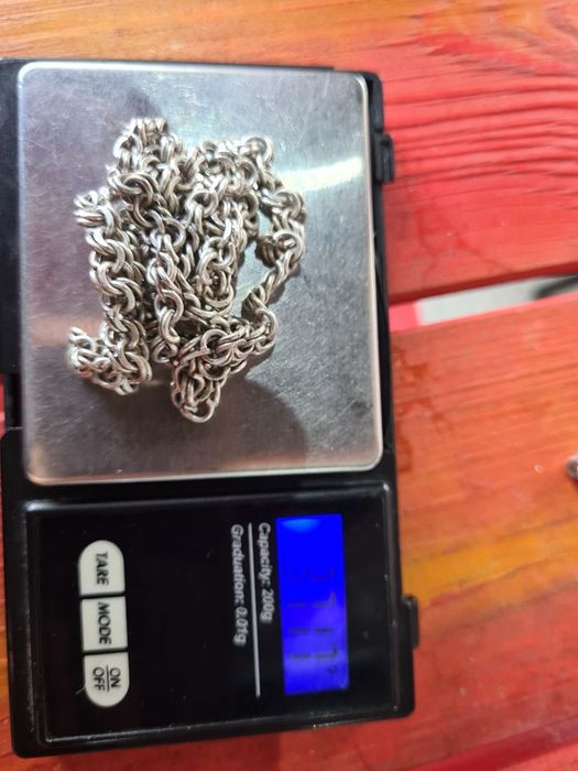 Продаётся серебренный мужской набор: цепь и браслет