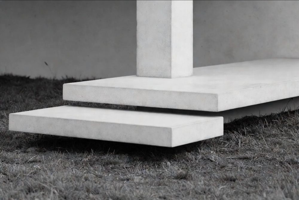 Trepte, scari, placi si dale din beton armat cu design BRUTALIST, tuburi, camine si placi din beton pentru canalizare