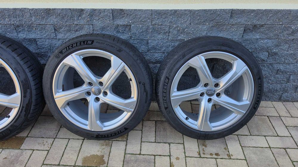 Set 4 jante originale Audi A6 C8 R19 + anvelope Michelin Pilot Sport 4
