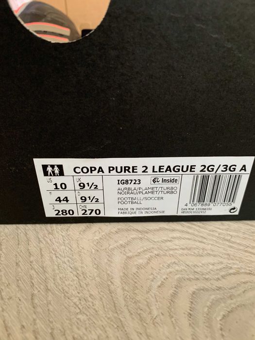 Adidas Copa Pure 2 League 2G/3G AG/Футболни обувки/Бутонки/Стоножки/44