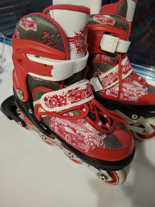 Коньки роликовые, светодиодные