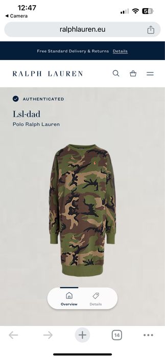 POLO Ralph Lauren : Lsl Dad Camo Dress ХЛ / Оригинал