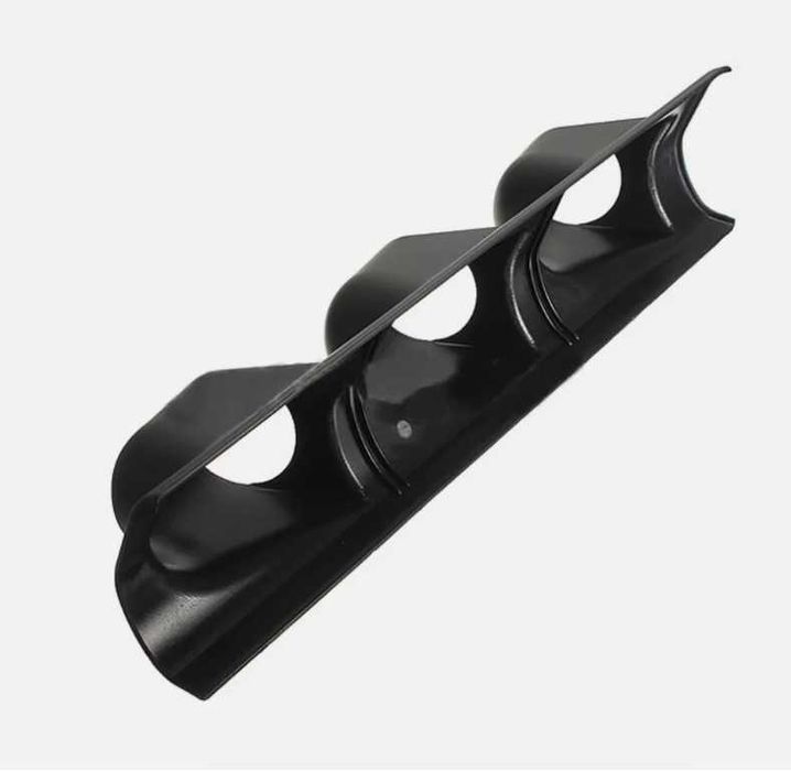 Стойка за 3 измервателни уреди 52мм. за колона - Черен.