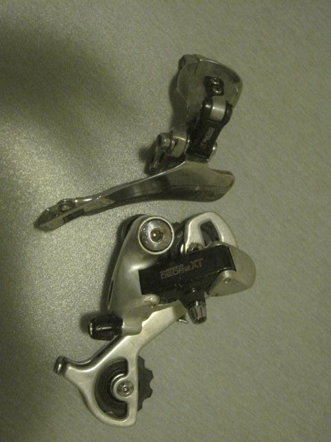 Shimano Deore XT-rdM735/fdM736 комплект MTB дерайльори-Ретро