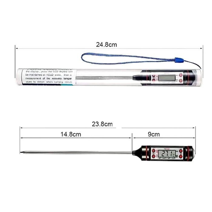 Elektron oshxona termometri – go‘sht, suv, sut va ichimliklar uchun