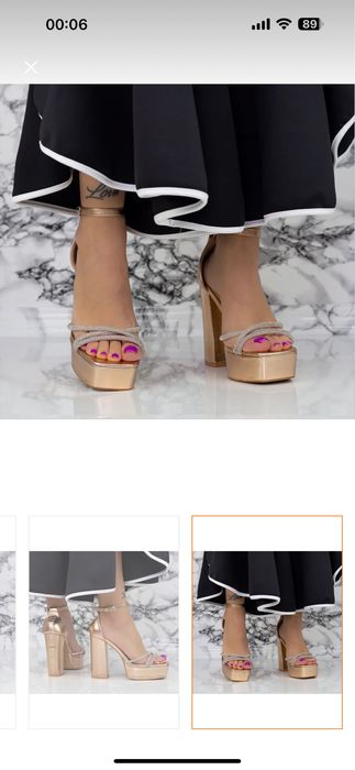 Sandale aurii dama marinea 38