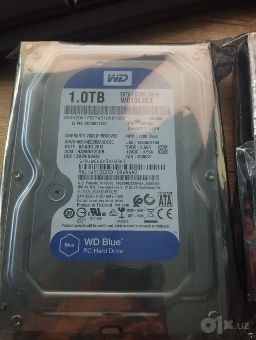 Xart WD Blue 1 TB li yangi ishlatilinmagan kompyutega