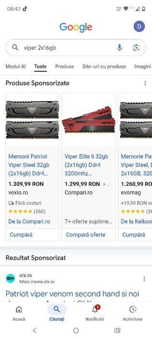Memorie RAM Patriot Viper Steel RGB 32GB (2x16GB) DDR4 3200MHz CL16