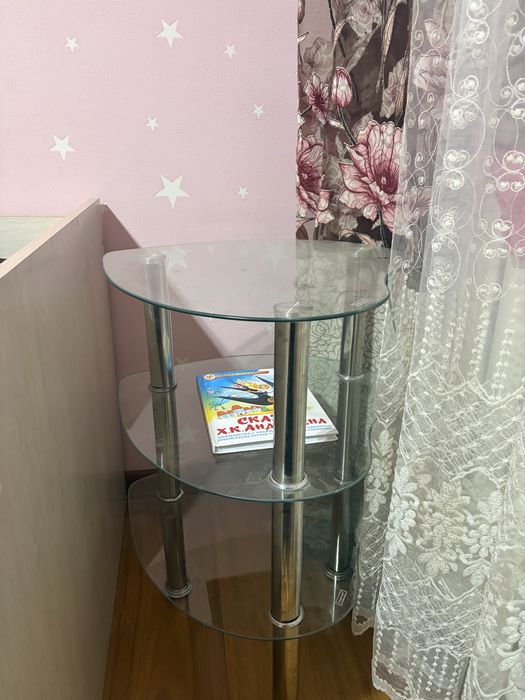 Стеклянная тумба 3 яруса — недорого