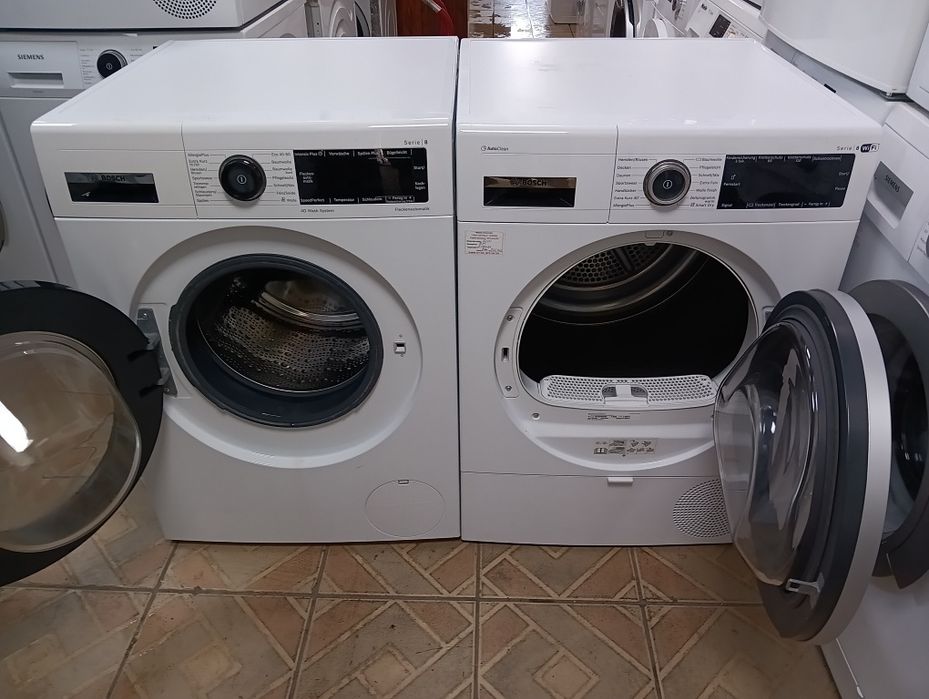 Комплект пералня Bosch SERIE 8  9кг и сушилня Bosch Serie8 WI-FI А+++