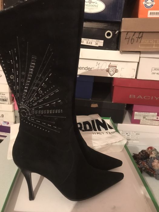 Сапоги замша демисезон эксклюзив