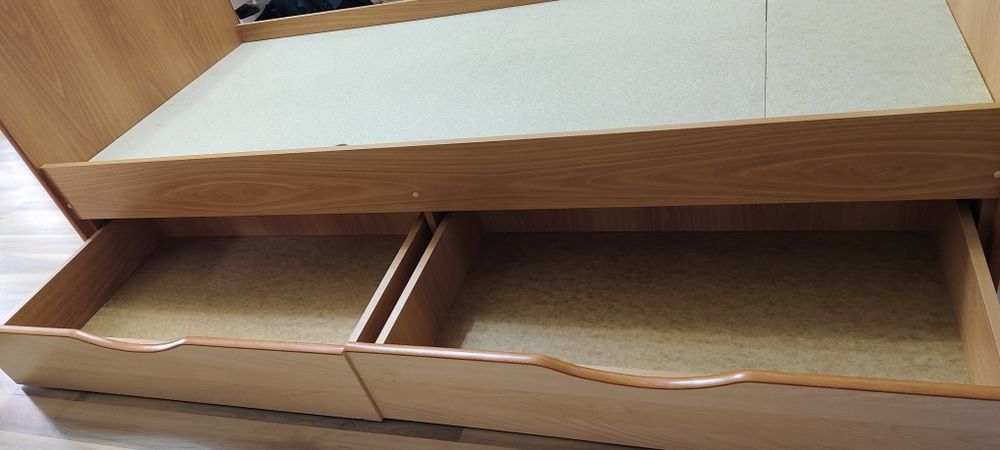 Кровать 1 спальное с ящиками