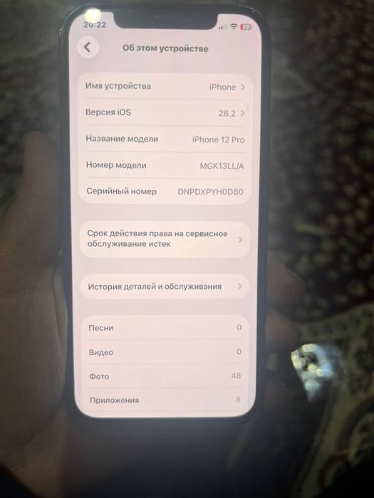 Iphone 12pro 128 gb pasprt kopya