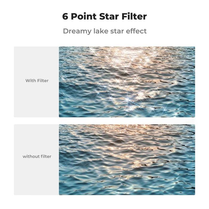 K&F Concept Комплект от 3 звездни филтъра Star 4 6 8