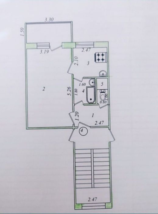 * 1\2\4 Чиланзар-19‼️балкон: 1,5х3 *34м²