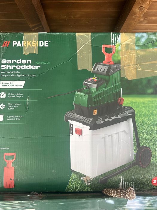 градински шредер дробилка за клони 2800 W