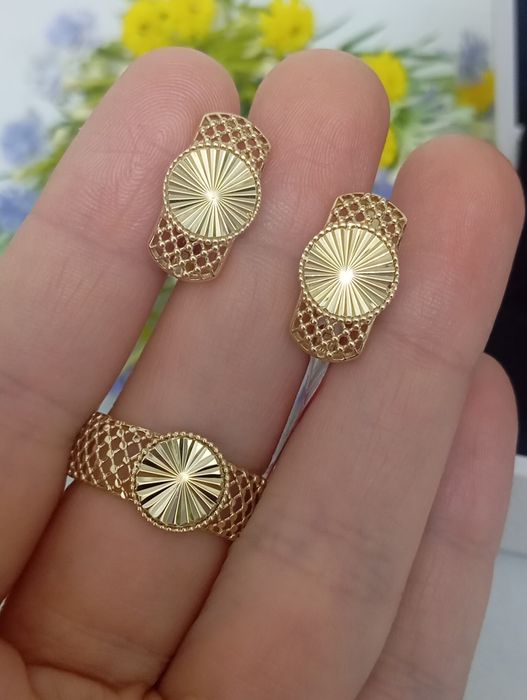 Komplekt uzuk va ziraklar 585 proba