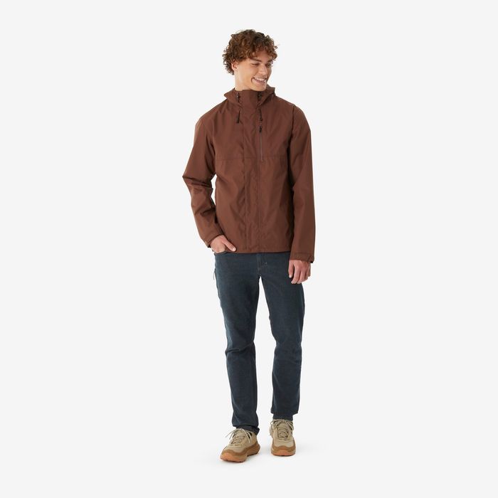 Geacă impermeabilă drumeție Nh500 maro - produs resigilat Decathlon