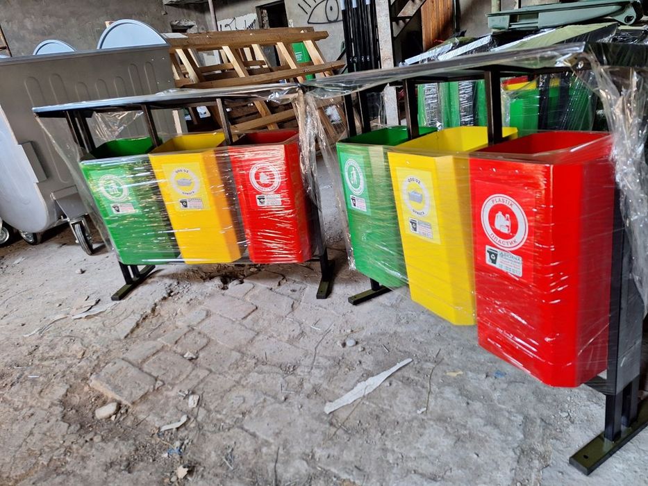 металлические урны для мусора, 2-3-4-х секционные