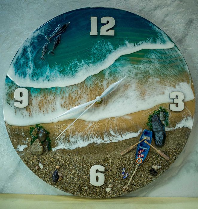 Стенен часовник от епоксидна смола!