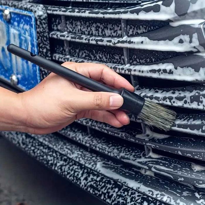 Комплект от 3бр четки за детайлинг с естествен косъм от глиган