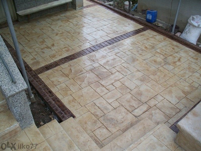 Щампован бетон, подова настилка