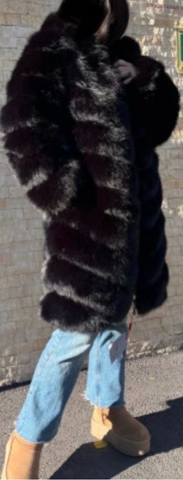 Vand haina blana lunga bust 105cm marime M/L 9straturi piele/blana