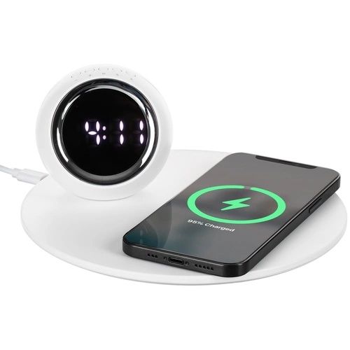 Станция беспроводной зарядки с часами и подсветкой