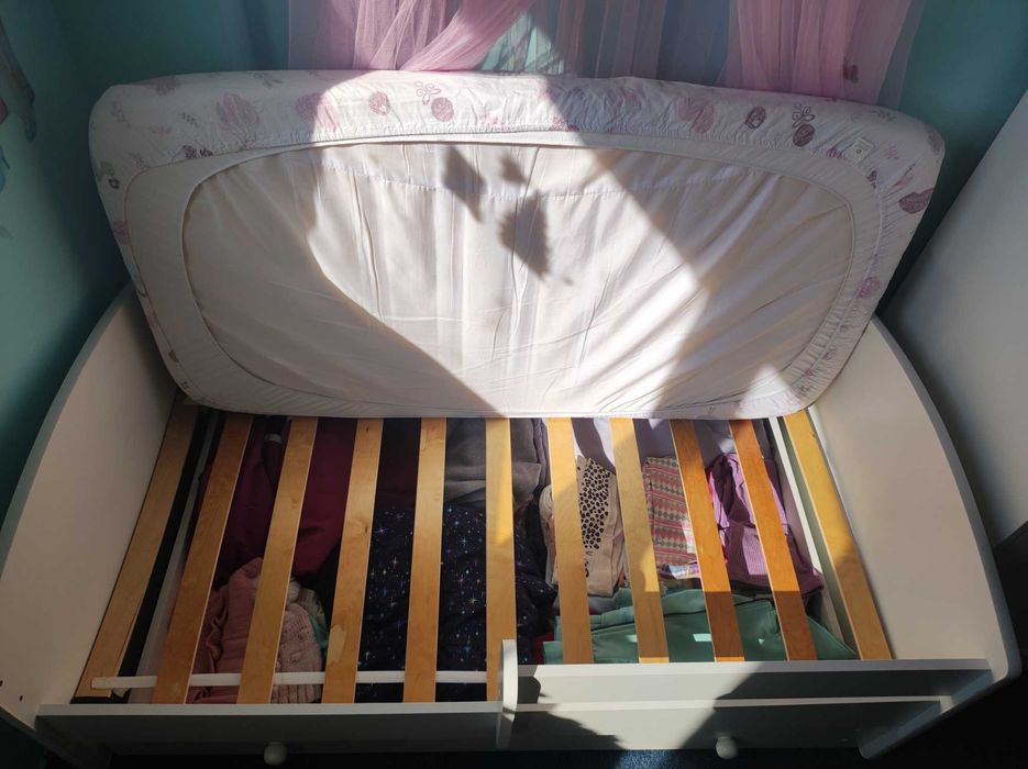 Pat copii cu sertar 144x74