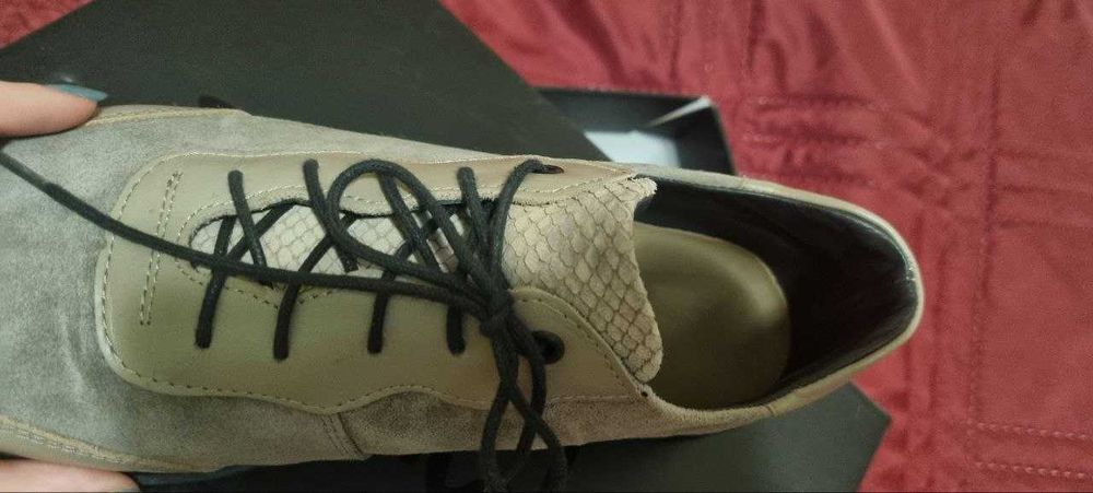 Обувки Bianki с ествена кожа