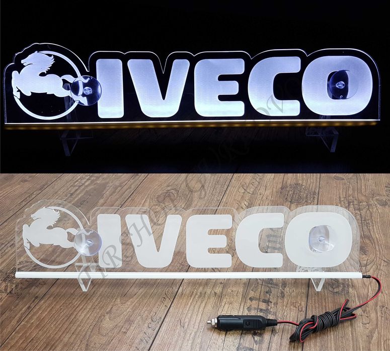 Светещи Лазерно Гравирани Табели за Камиони 12V или 24V SCANIA MAN DAF