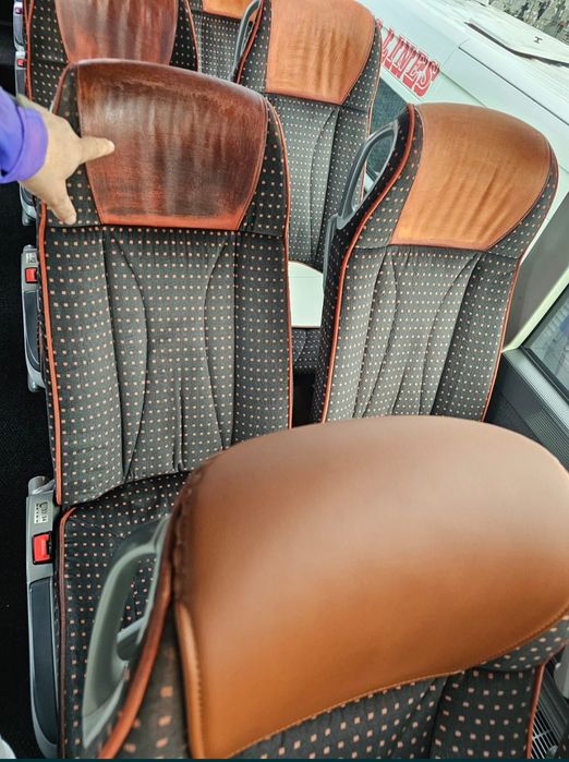 Tapiserie autocare tetiere,seara man mercedes volvo