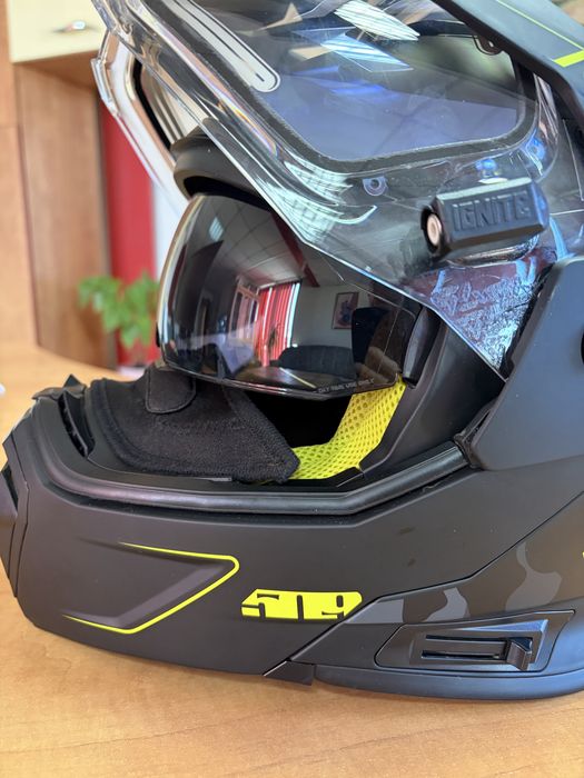 Vand casca Atv cu viziera incalzita Delta R4 ignite Black Camo Mat 509