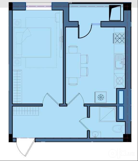 Продается 1 комнтная квартира в ЖК Mirabad Residence
