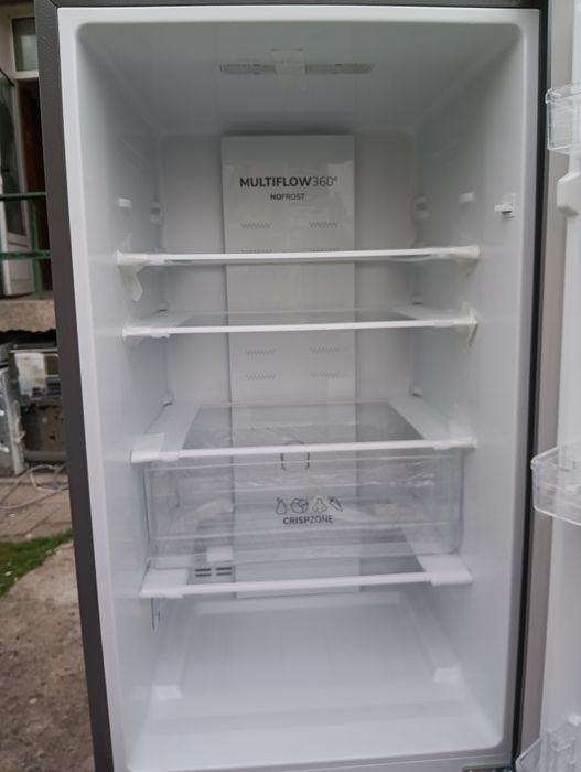 Чисто нов иноксов хладилник с фризер Gorenje No Frost 2години гаранция