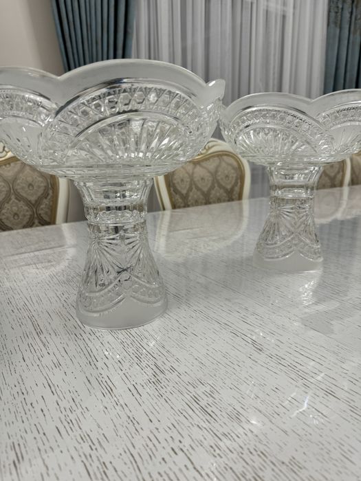 Фруктовница хрусталь