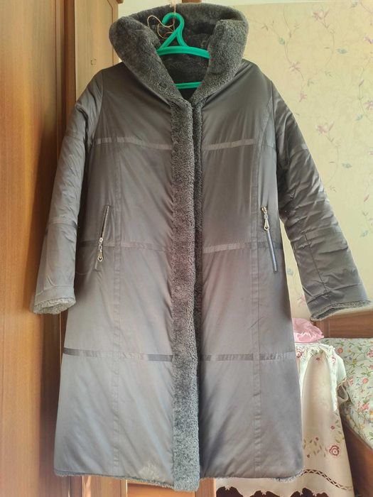 Продается пуховик на натуральной овчине
